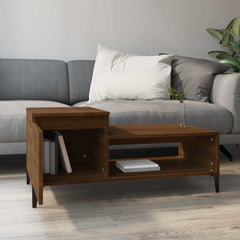vidaXL Coffee Table Brown Oak 100x50x45 cm Engineered Wood 3