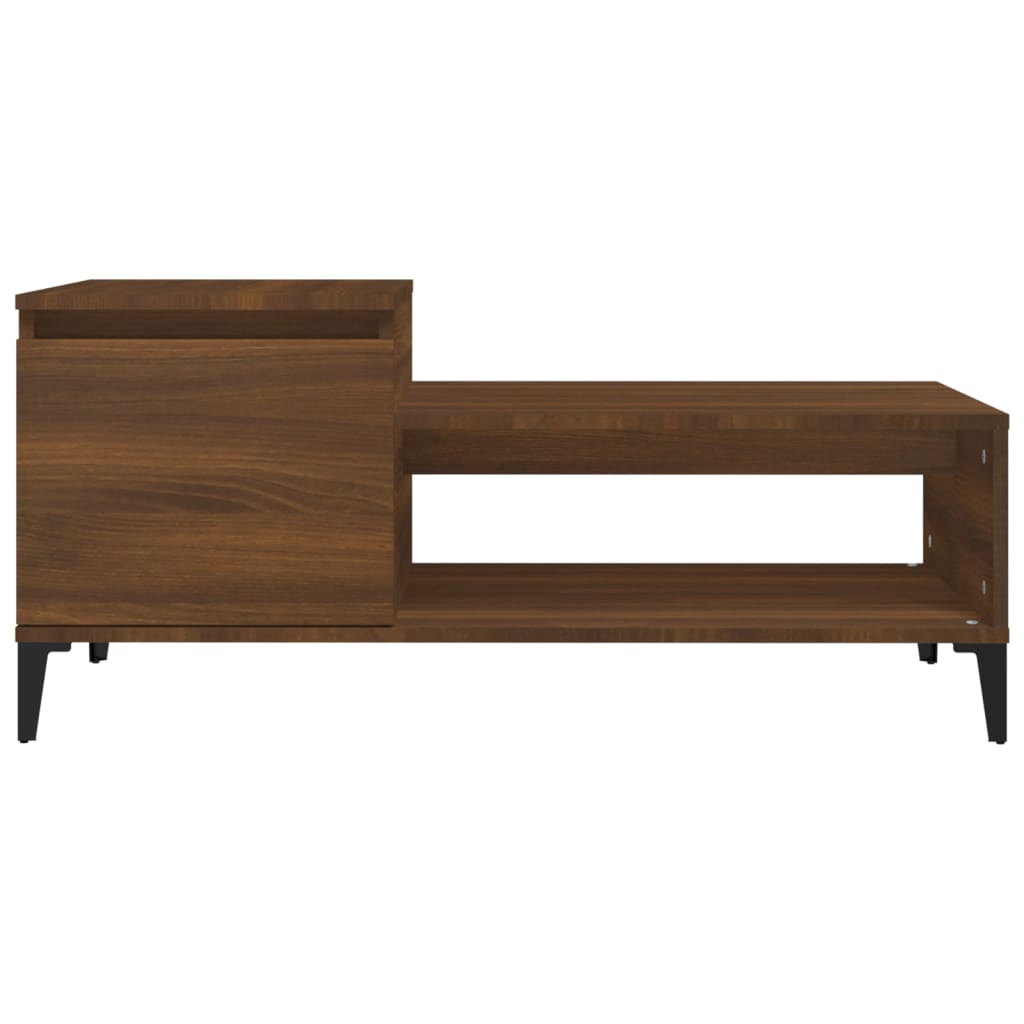 vidaXL Coffee Table Brown Oak 100x50x45 cm Engineered Wood 5