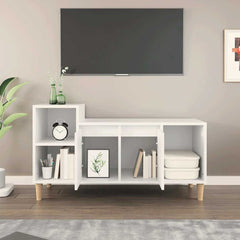 vidaXL TV Cabinet White 100x35x55 cm Engineered Wood 3