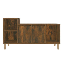 vidaXL TV Cabinet Smoked Oak 100x35x55 cm Engineered Wood 5