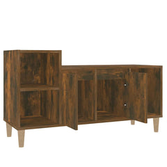 vidaXL TV Cabinet Smoked Oak 100x35x55 cm Engineered Wood 6