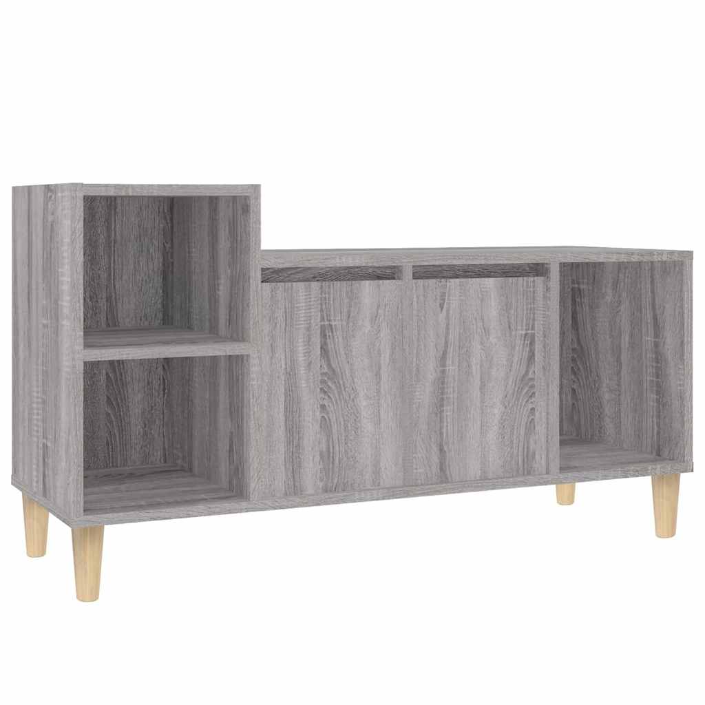 vidaXL TV Cabinet Grey Sonoma 100x35x55 cm Engineered Wood 2