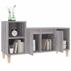 vidaXL TV Cabinet Grey Sonoma 100x35x55 cm Engineered Wood 4