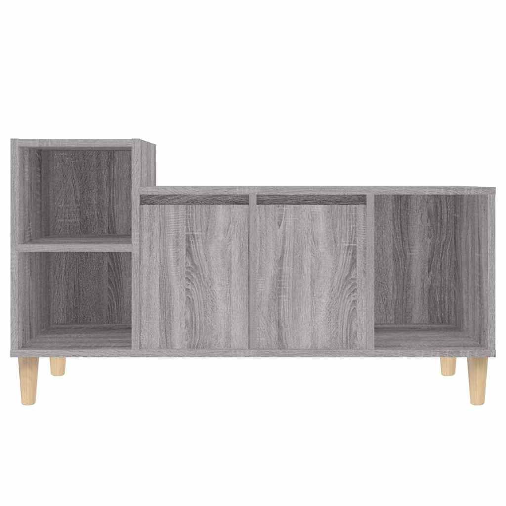 vidaXL TV Cabinet Grey Sonoma 100x35x55 cm Engineered Wood 6