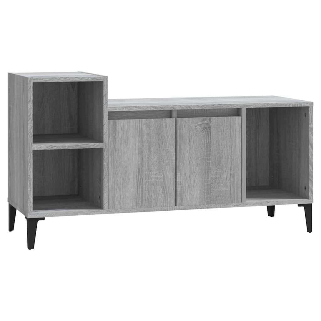 vidaXL TV Cabinet Grey Sonoma 100x35x55 cm Engineered Wood 2