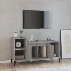 vidaXL TV Cabinet Grey Sonoma 100x35x55 cm Engineered Wood 3