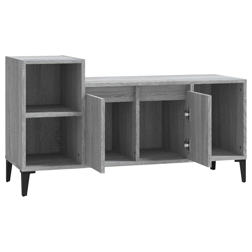 vidaXL TV Cabinet Grey Sonoma 100x35x55 cm Engineered Wood 6