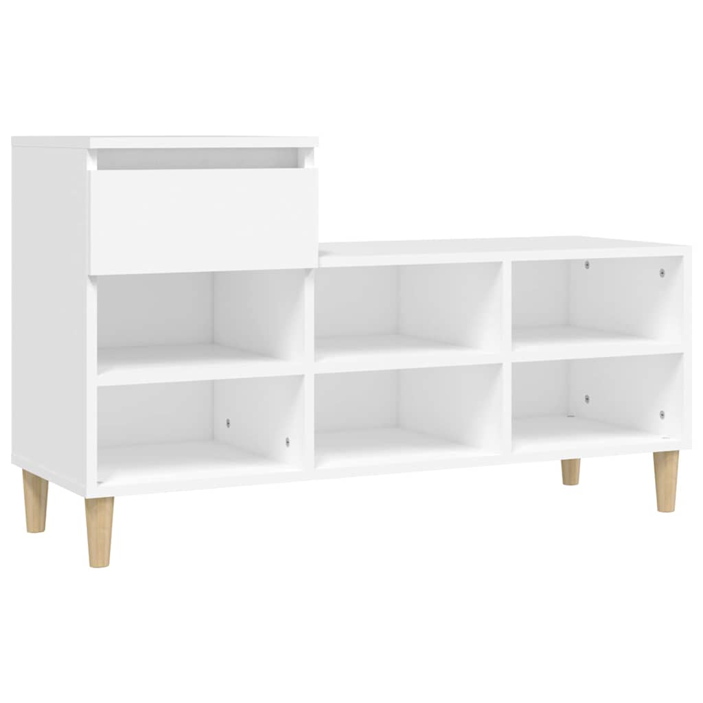 vidaXL Shoe Cabinet White 102x36x60 cm Engineered Wood 2