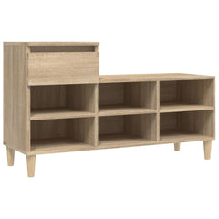 vidaXL Shoe Cabinet Sonoma Oak 102x36x60 cm Engineered Wood 2