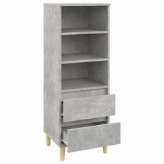 vidaXL Highboard Concrete Grey 40x36x110 cm Engineered Wood 4