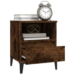 vidaXL Bedside Cabinets 2 pcs Smoked Oak 40x35x50 cm 5