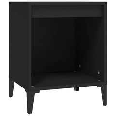 vidaXL Bedside Cabinet | Set of 2 | Black | Engineered wood, Metal | Medium 5