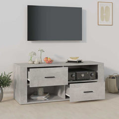 vidaXL TV Cabinet Concrete Grey 100x35x40 cm Engineered Wood 3