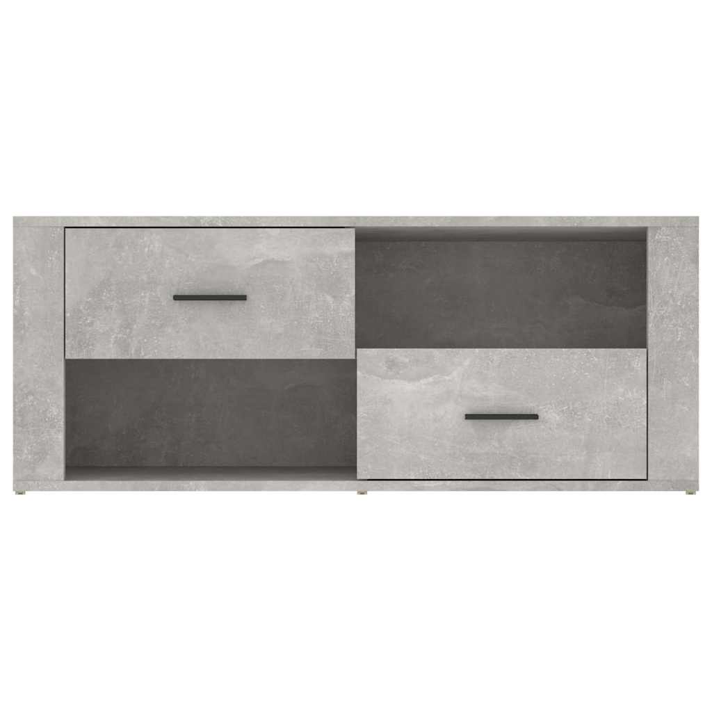 vidaXL TV Cabinet Concrete Grey 100x35x40 cm Engineered Wood 6