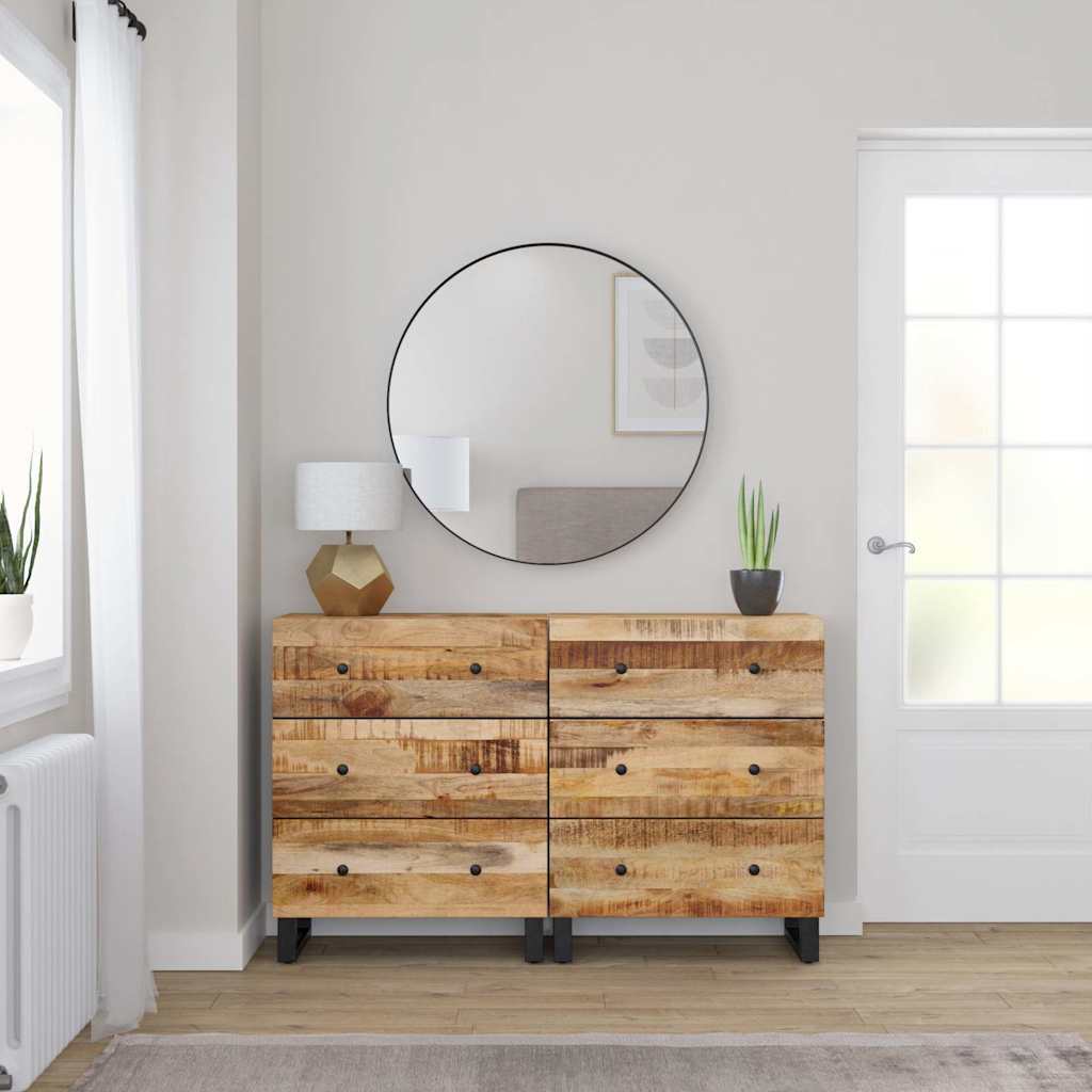 Sideboards 60x33x75 cm Rough mango wood 2