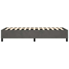 Box Spring Bed Frame Velvet Dark grey Twin XL