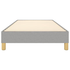 vidaXL Box Spring Bed Frame Light Grey Single Fabric 5