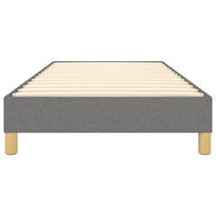 vidaXL Box Spring Bed Frame Dark Grey Single Fabric 5