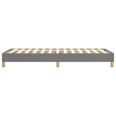 vidaXL Box Spring Bed Frame Dark Grey Single Fabric 6
