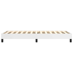 vidaXL Box Spring Bed Frame White Single Faux Leather 6