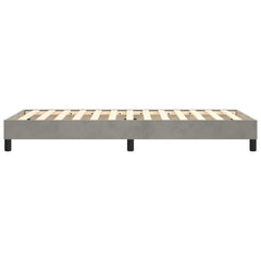 vidaXL Box Spring Bed Frame Light Grey Single Velvet 6