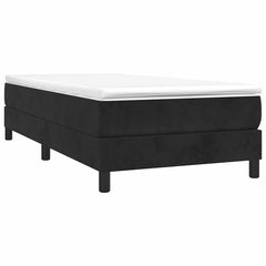vidaXL Box Spring Bed Frame Black Single Velvet 3