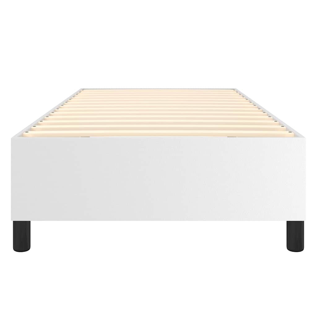 vidaXL Box Spring Bed Frame White Single Faux Leather 5