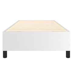 vidaXL Box Spring Bed Frame White Single Faux Leather 5