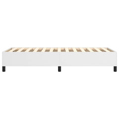 vidaXL Box Spring Bed Frame White Single Faux Leather 6
