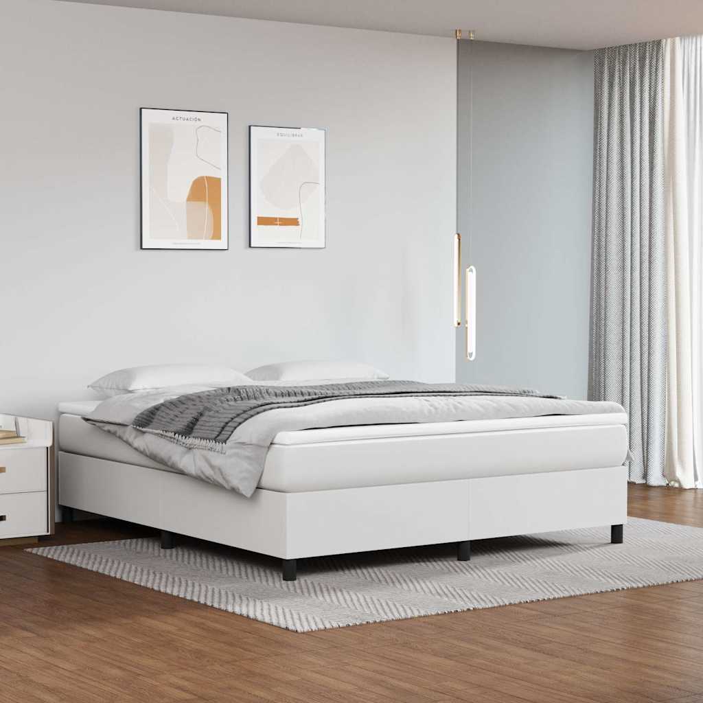 vidaXL Box Spring Bed Frame Single Faux Leather