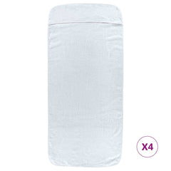 vidaXL Beach Towels 4 pcs White 60x135 cm Fabric 400 GSM 3