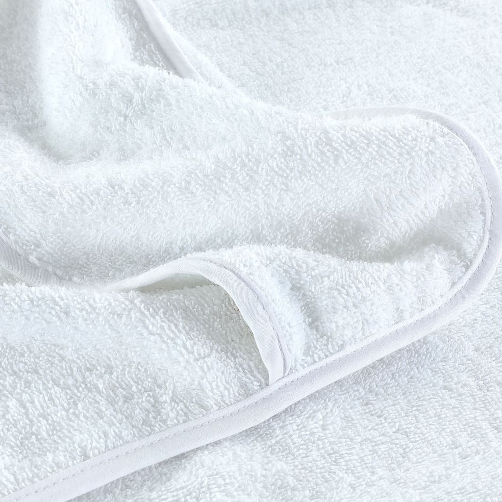 vidaXL Beach Towels 4 pcs White 60x135 cm Fabric 400 GSM 6