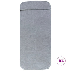 vidaXL Beach Towels 4 pcs Grey 60x135 cm Fabric 400 GSM 3