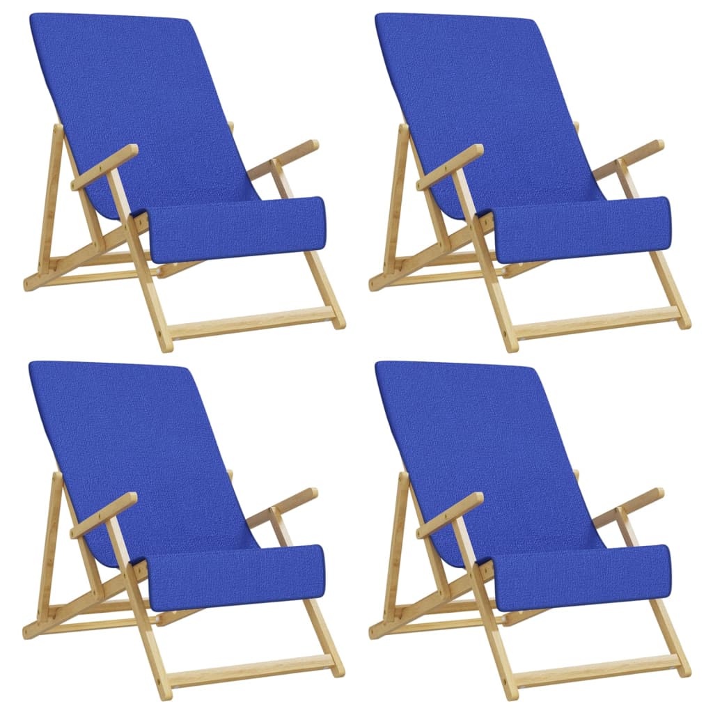 vidaXL Beach Towels 4 pcs Royal Blue 60x135 cm Fabric 400 GSM 2