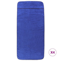 vidaXL Beach Towels 4 pcs Royal Blue 60x135 cm Fabric 400 GSM 3