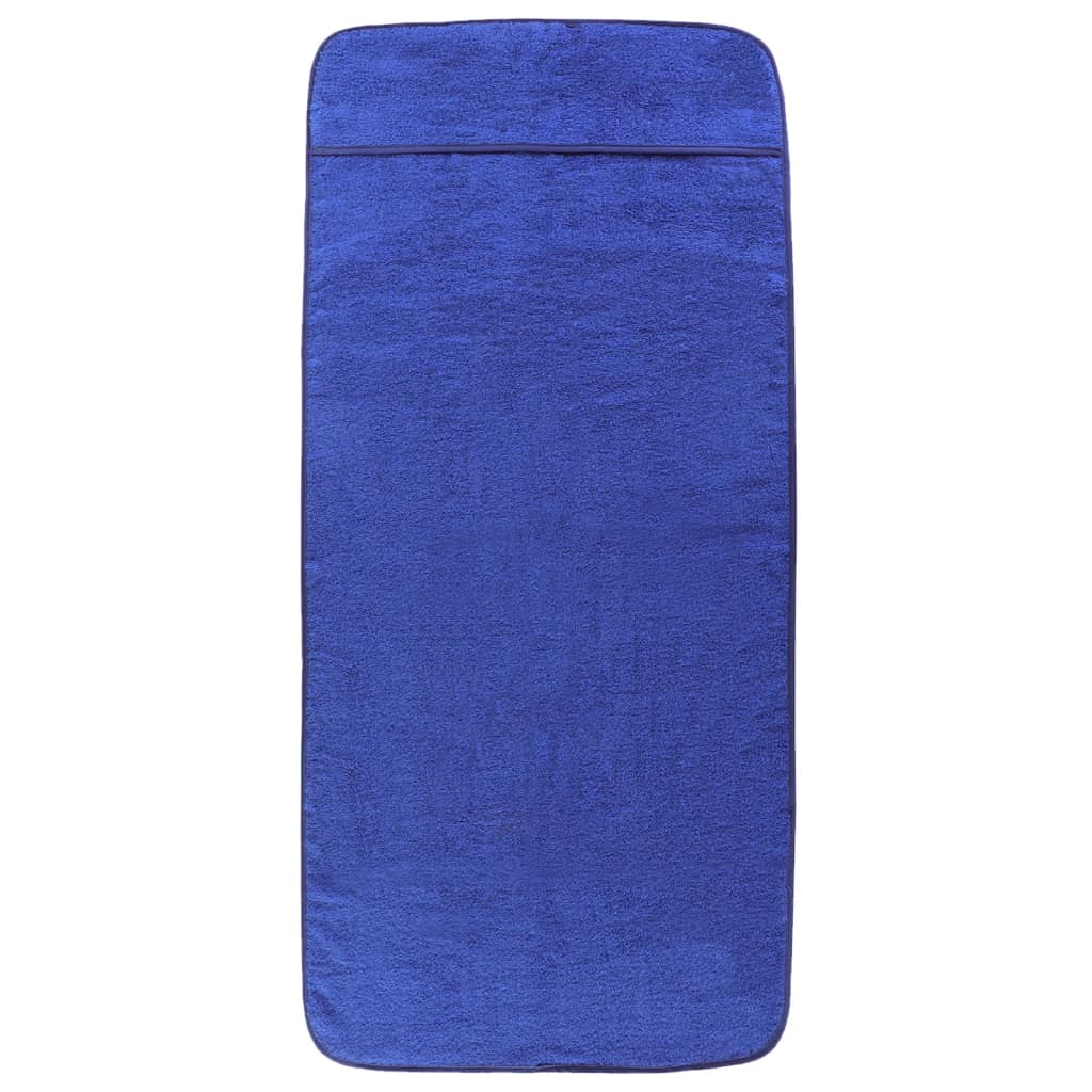vidaXL Beach Towels 4 pcs Royal Blue 60x135 cm Fabric 400 GSM 4
