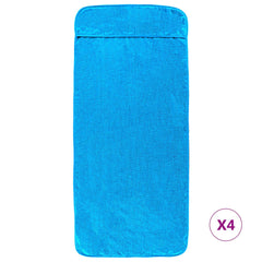 vidaXL Beach Towels 4 pcs Turquoise 60x135 cm Fabric 400 GSM 3