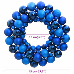 vidaXL Christmas Wreath Blue 45 cm Polystyrene 4