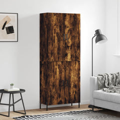 Highboard 69.5x34x180 cm Engineered Wood 2 Doors Smoked oak