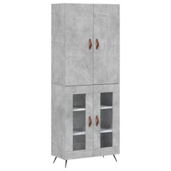 vidaXL Highboard Concrete Grey 69,5x34x180 cm Engineered Wood 2