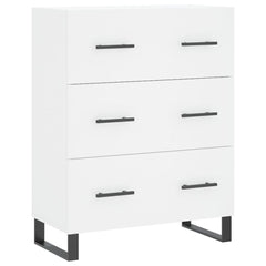 Highboard 69.5x34x180 cm Engineered Wood 3 Drawers White
