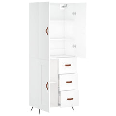 vidaXL Highboard White 69,5x34x180 cm Engineered Wood 4