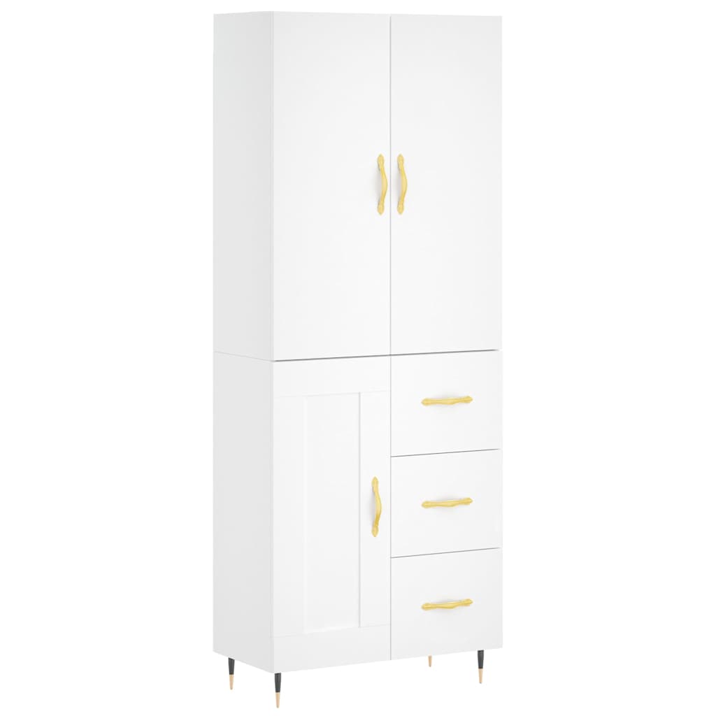 vidaXL Highboard White 69,5x34x180 cm Engineered Wood 2