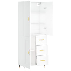 vidaXL Highboard White 69,5x34x180 cm Engineered Wood 4