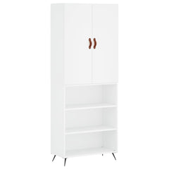 Highboard 69.5x34x180 cm Engineered Wood 3 Shelves White