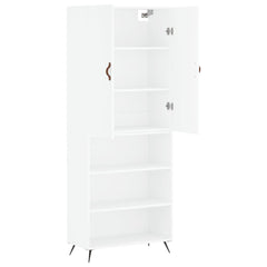 Highboard 69.5x34x180 cm Engineered Wood 3 Shelves White
