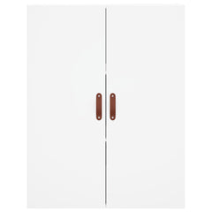 Highboard 69.5x34x180 cm Engineered Wood 3 Shelves White