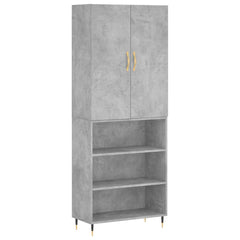 vidaXL Highboard Concrete Grey 69,5x34x180 cm Engineered Wood 2