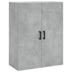 Highboard 69.5x34x180 cm Engineered Wood 3 Shelves Concrete grey