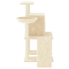 vidaXL Cat Tree with Sisal Scratching Posts Cream 96.5 cm 4